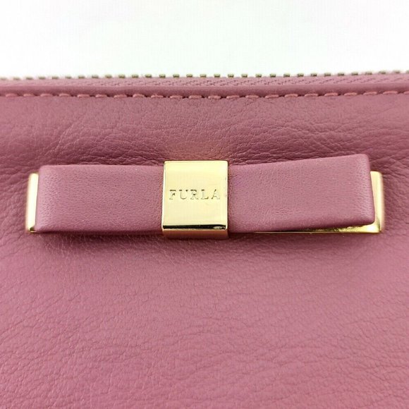 FURLA Pouch Ribbon Leather Authentic - Picture 5 of 11